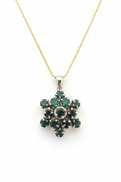 JADE Pendant (Stars | Diamond Details | 18K White Gold) 1cm
