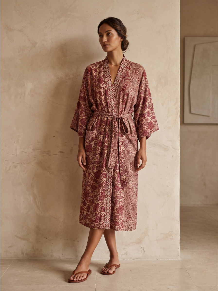 Jayan Heritage Silk Kimono (Midi)