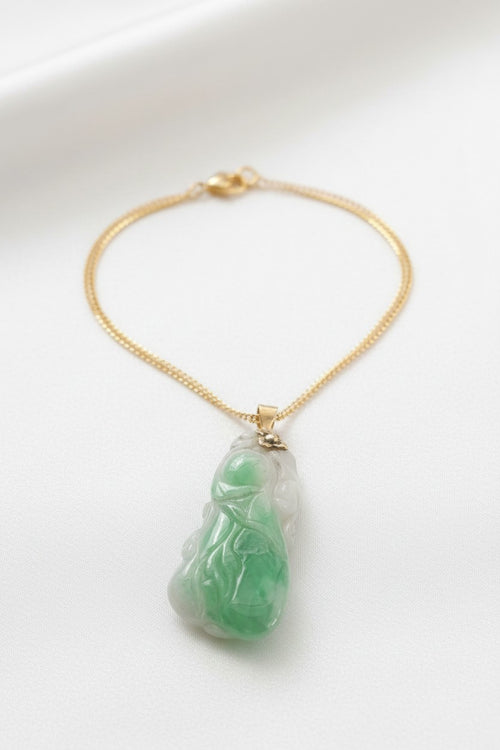 JADE Pendant (18K White Gold) 2,5cm