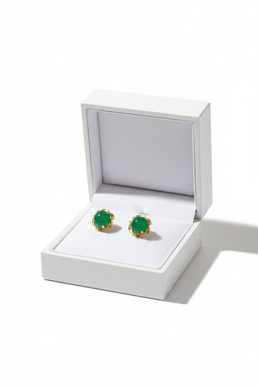 JADE Earrings (Plain | 18K Gold) 0,4cm