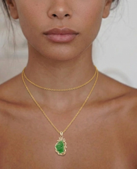 JADE Pendant (Tear Drop | 18K White Gold) 0,7cm