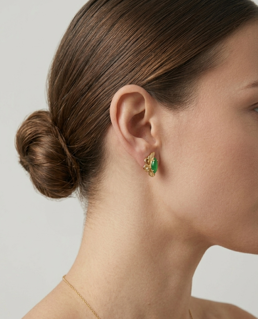 JADE Earring (Cloud | 18K Gold) 0,6cm