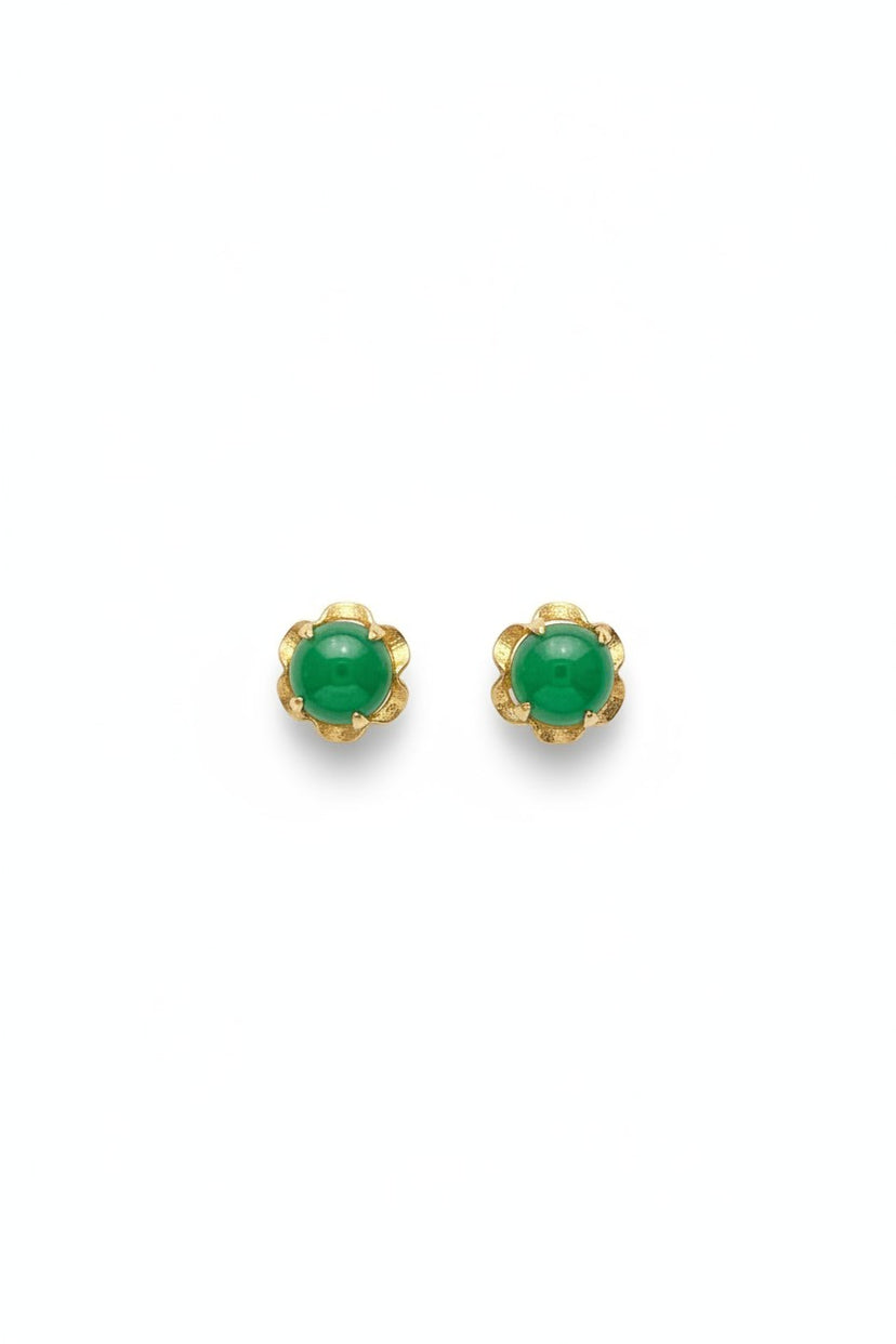 JADE Earrings (Plain | 18K Gold) 0,4cm