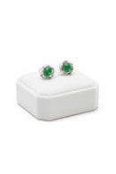 JADE Earring (Flower | 18K White Gold) 0,5cm