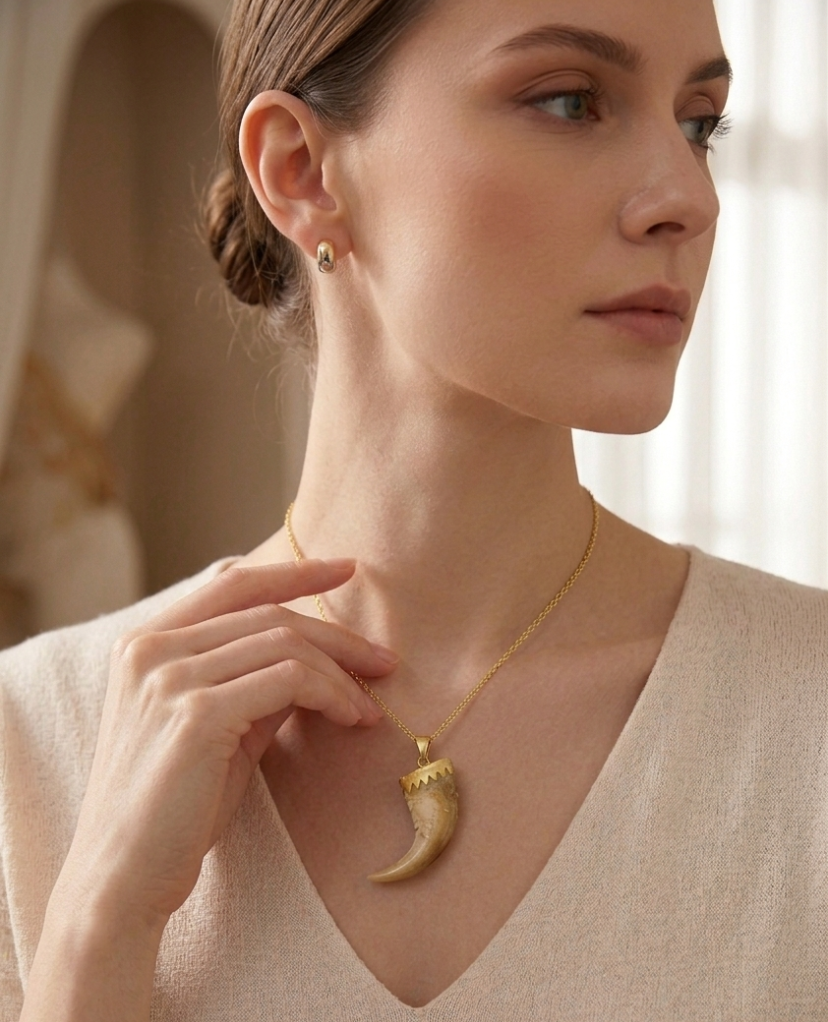 JADE Claw Pendant (18K Gold)