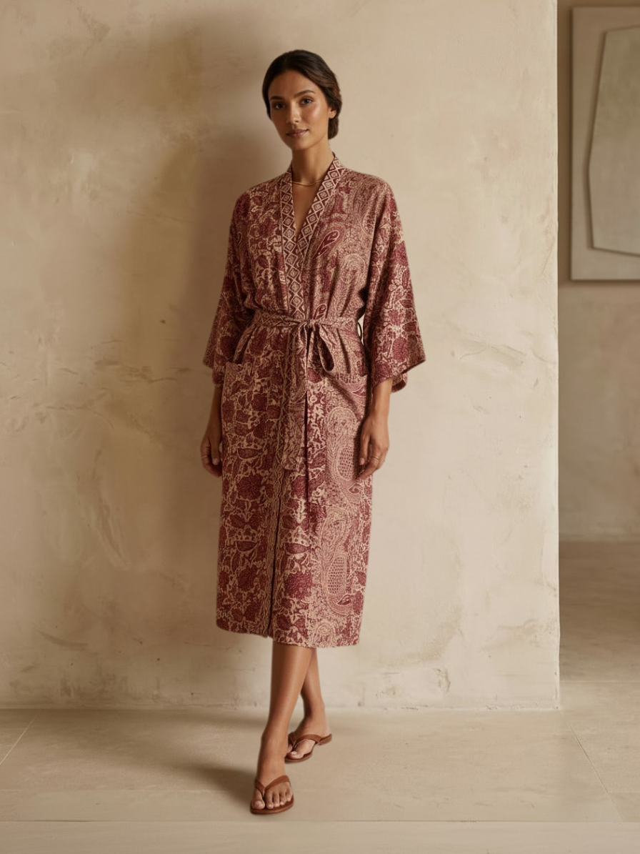 Jayan Heritage Silk Kimono (Midi)