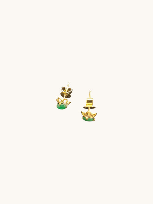 JADE Earrings (Flower | 18K Gold Plated) 0,4cm