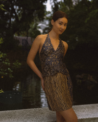 RESTU SILK TOP & RESPATI SILK SKIRT