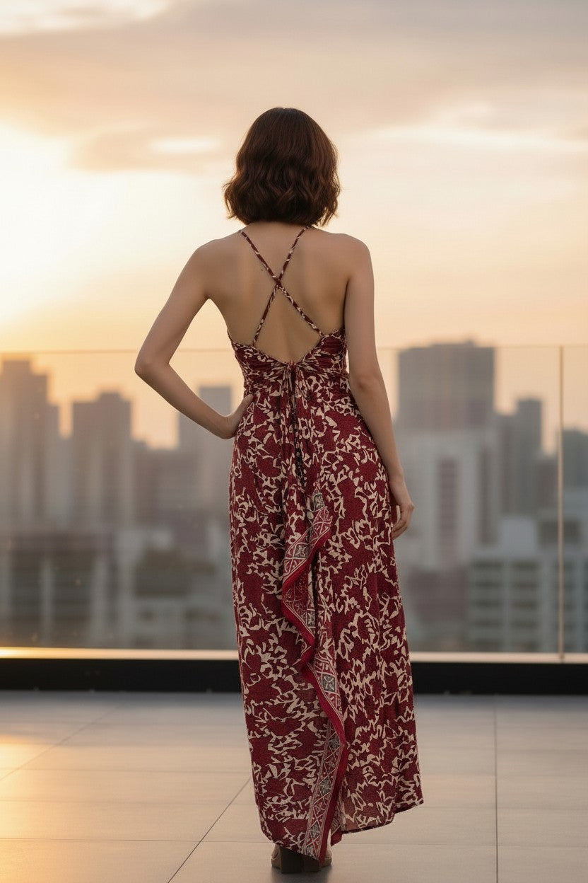 SERENITY HERITAGE SILK DRESS