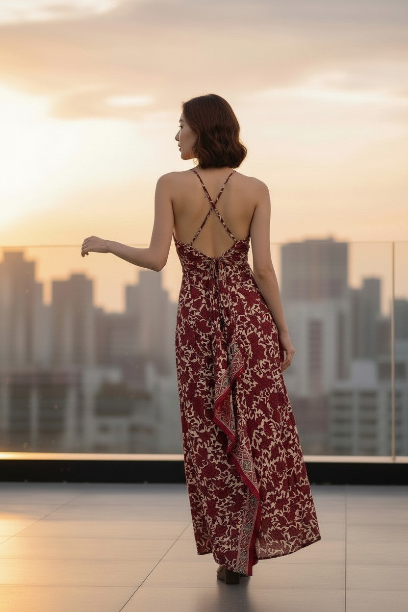 SERENITY HERITAGE SILK DRESS
